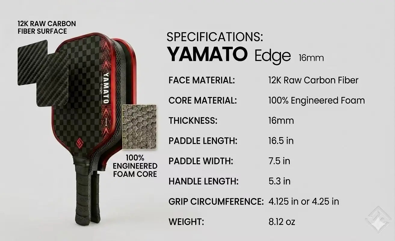 YAMATO Edge Raw Carbon Paddle - Red