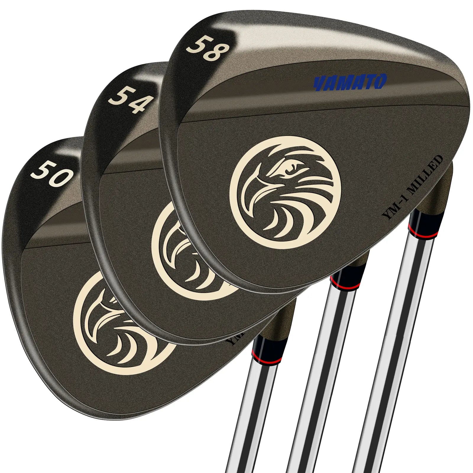 Yamato forged golf wedge set 50 54 58 degree – high spin milled face, laser-engraved skull design, ideal for approach and bunker shots.