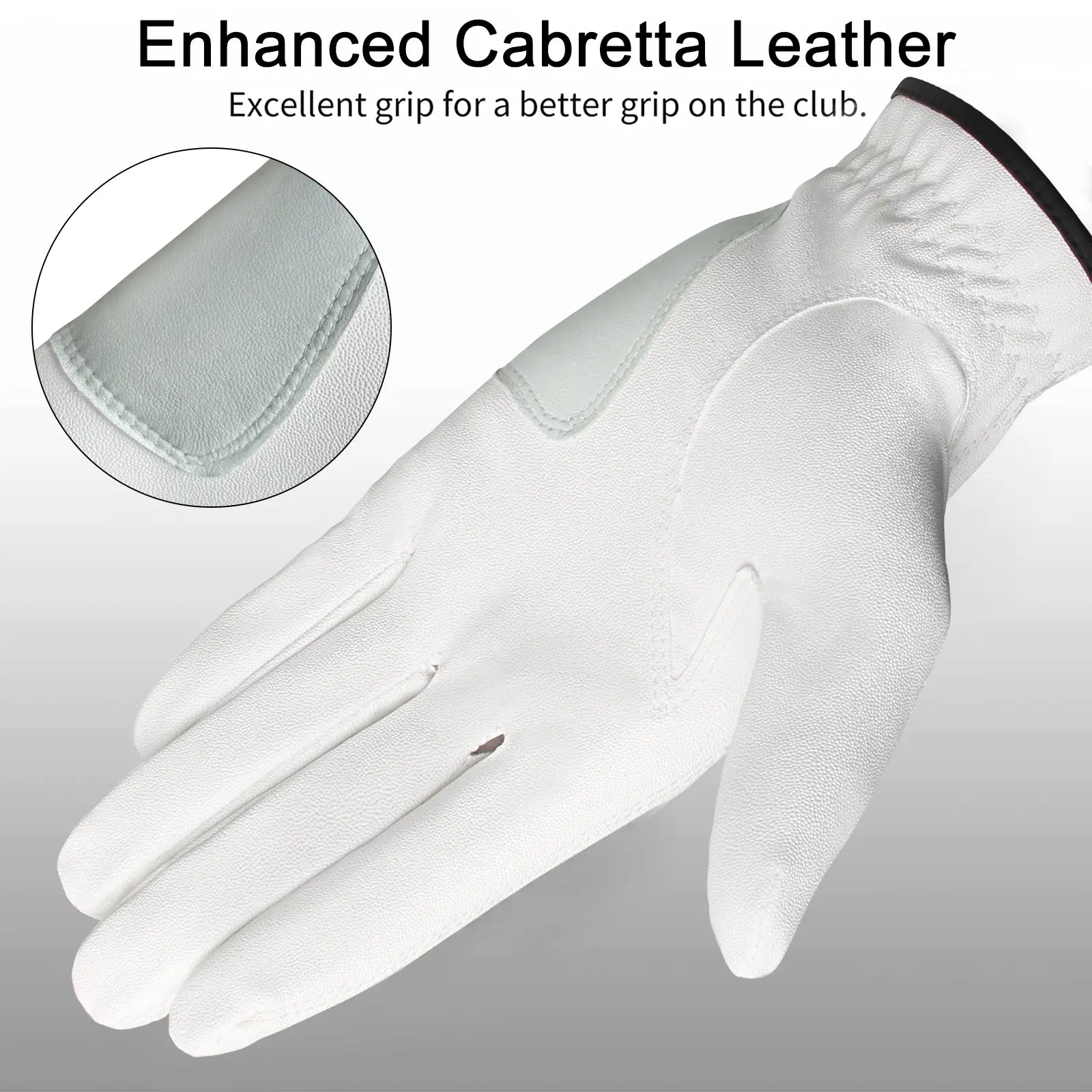 Palm View of Yamato Golf Glove with Anti-Slip Material