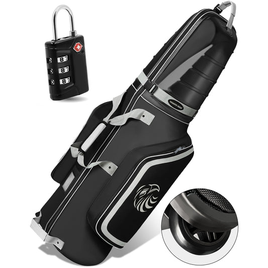 Yamato hard shell ABS golf travel bag with wheels - TSA-approved airline protection for golf clubs
