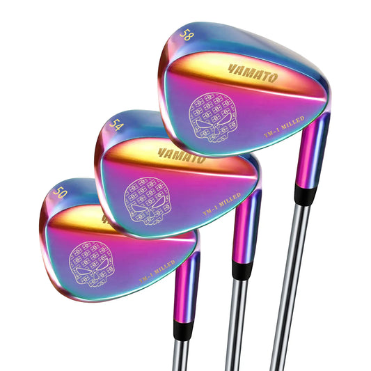 Yamato Rainbow Wedge Set 50° 54° 58° – Triple Chrome Finish Golf Wedges