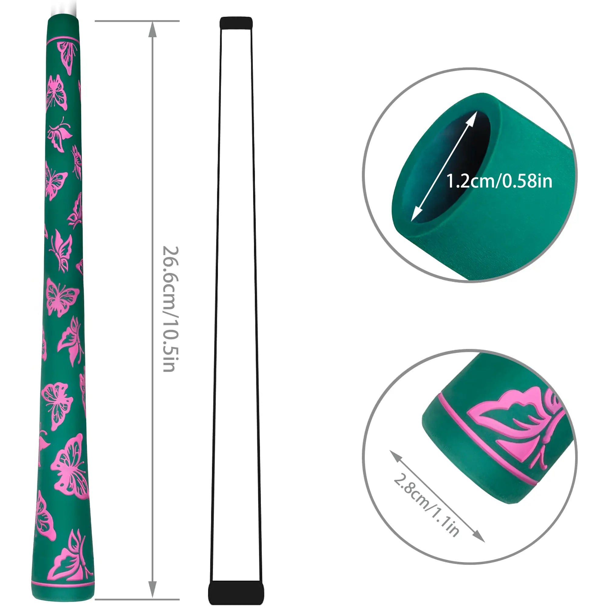 Specifications of Yamato women's green pink butterfly golf grips