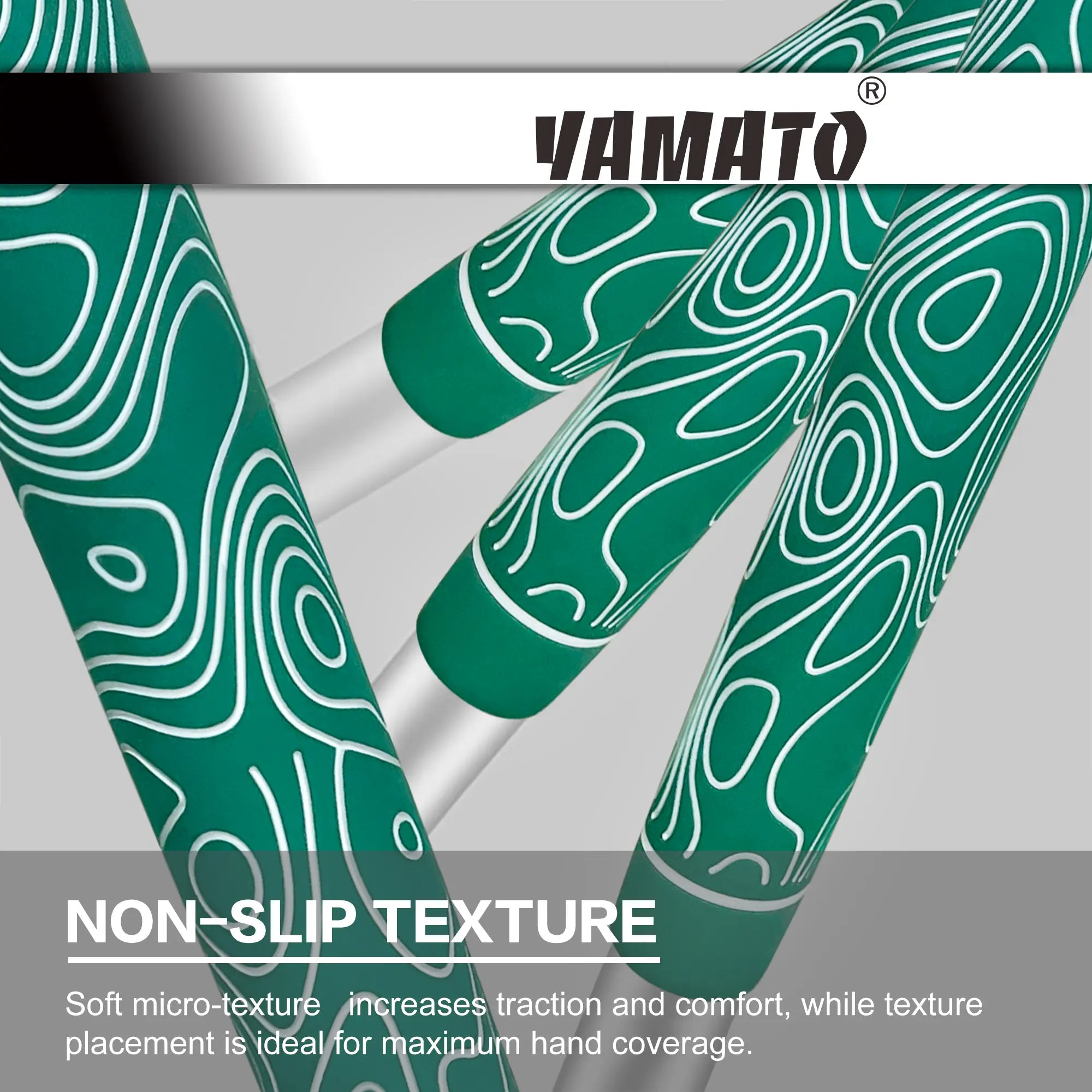 Anti-slip performance of Yamato women's green white wave golf grips