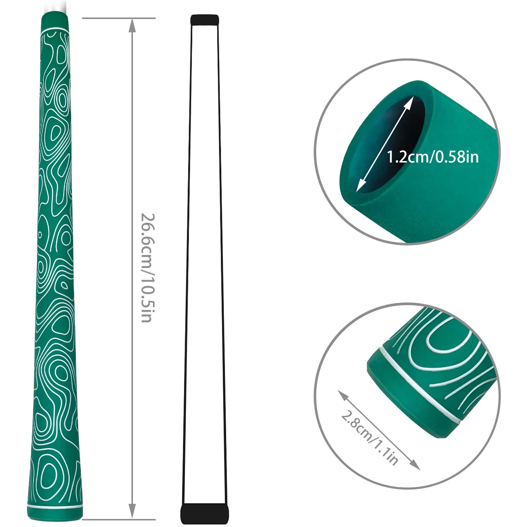 Specifications of Yamato women's green white wave golf grips