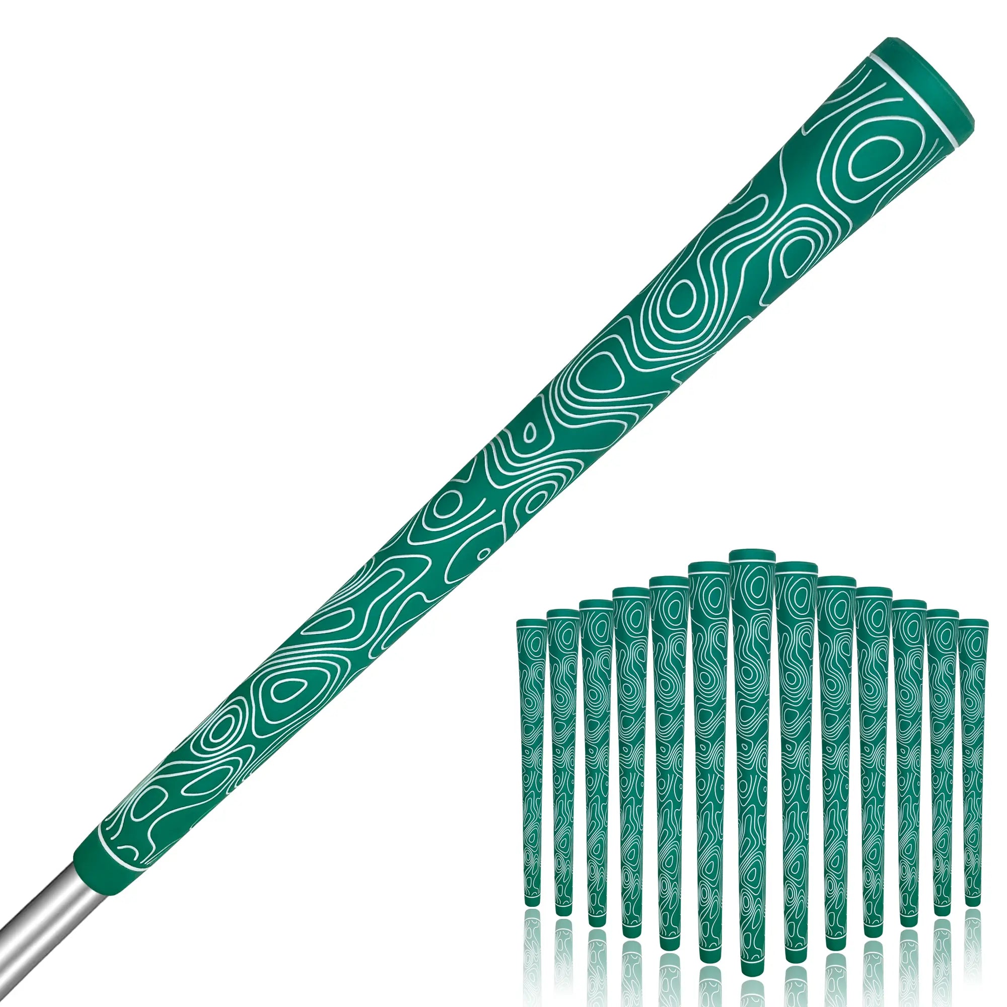 Single display of Yamato women's golf grip green white wave