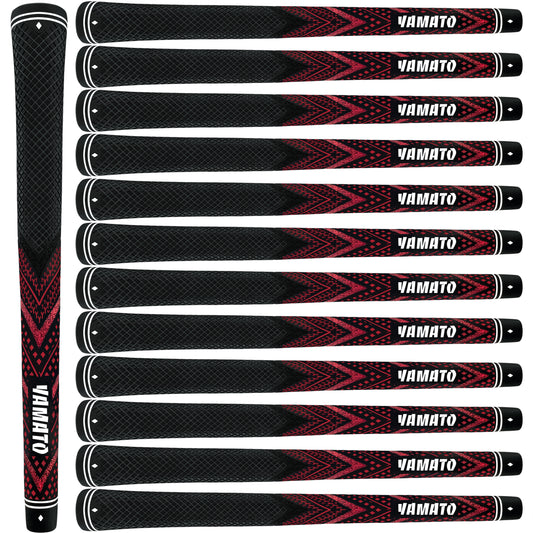 Yamato Innovative Golf Grips 13 Pack Midsize/Standardsize Golf Club Grips Red, All-Weather Firm Control And High Performance Grips Provides Superior Comfort And Responsiveness,4 colors Available