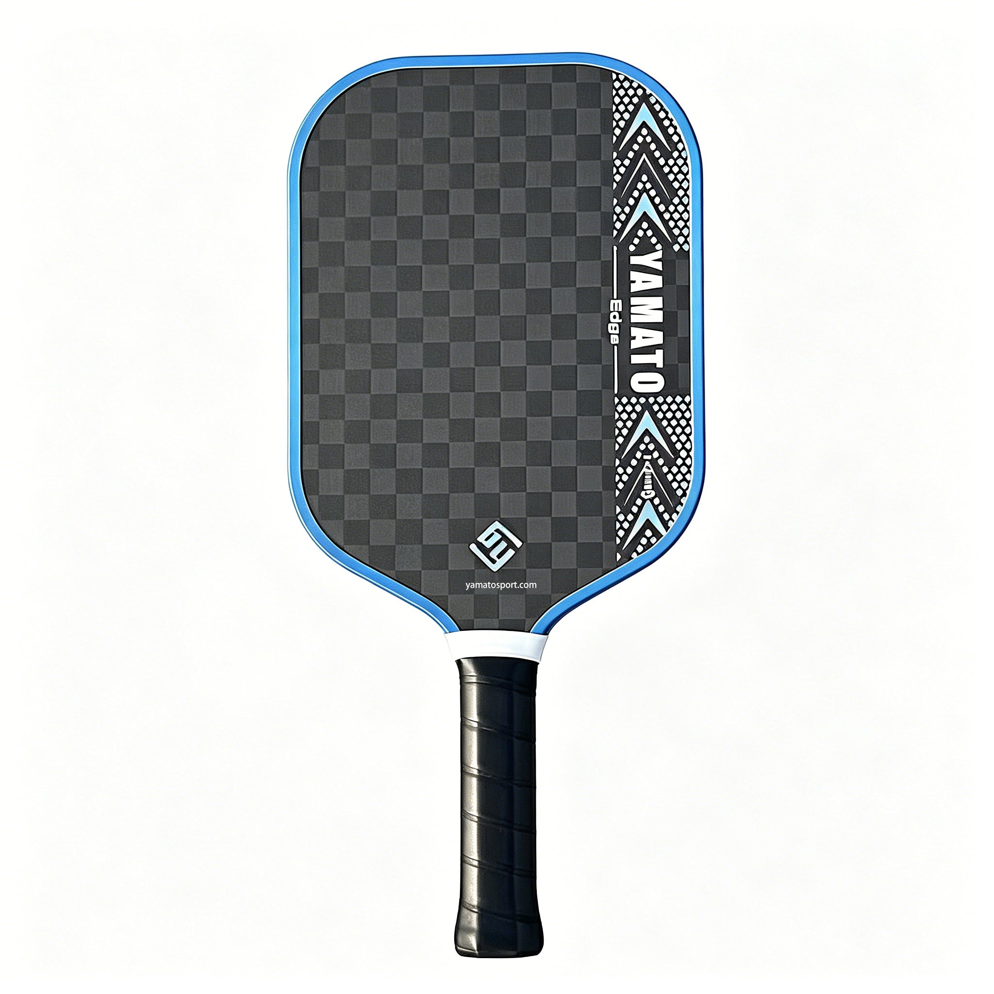 YAMATO Edge Raw Carbon Fiber Pickleball Paddle (Blue) - 12K Toray Carbon Face, 100% Engineered Foam Core, Elongated Thermoformed Control Racket (14mm / 16mm Available)