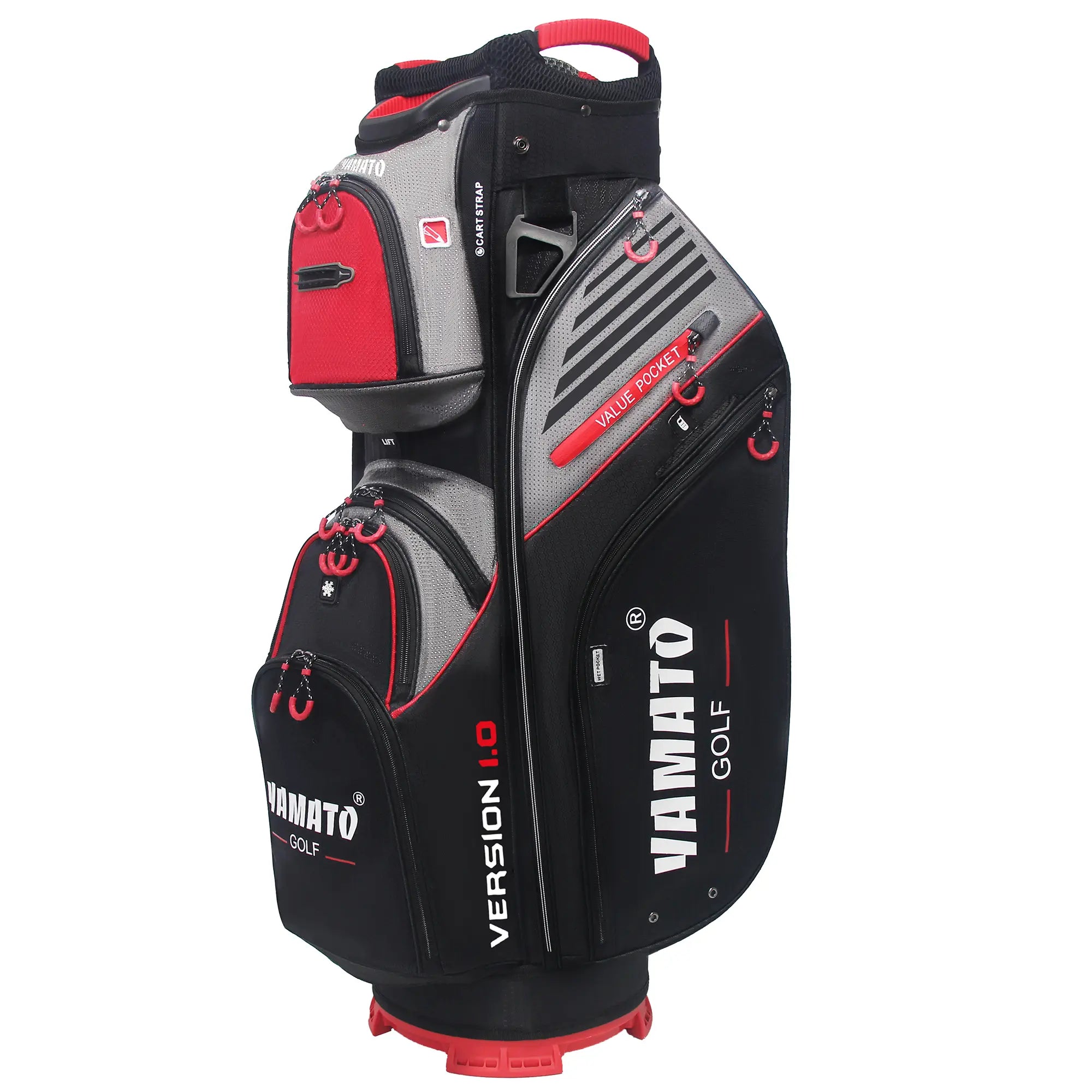 Yamato Golf Cart Bag – 14 Way Lightweight Organizer with Rain Cover