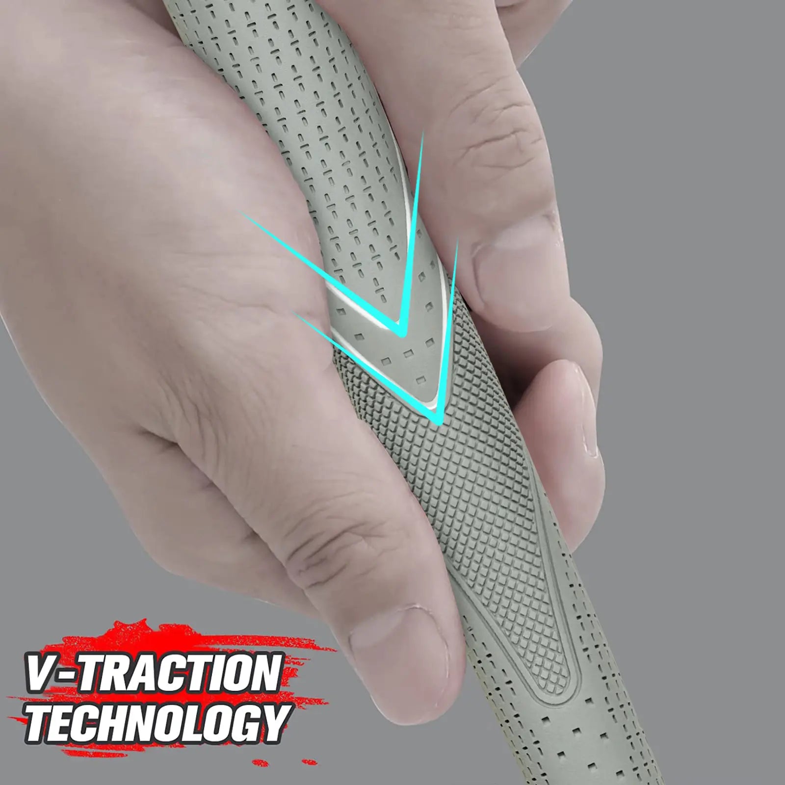 Close-up of non-slip texture on Yamato kids golf grips for better swing control