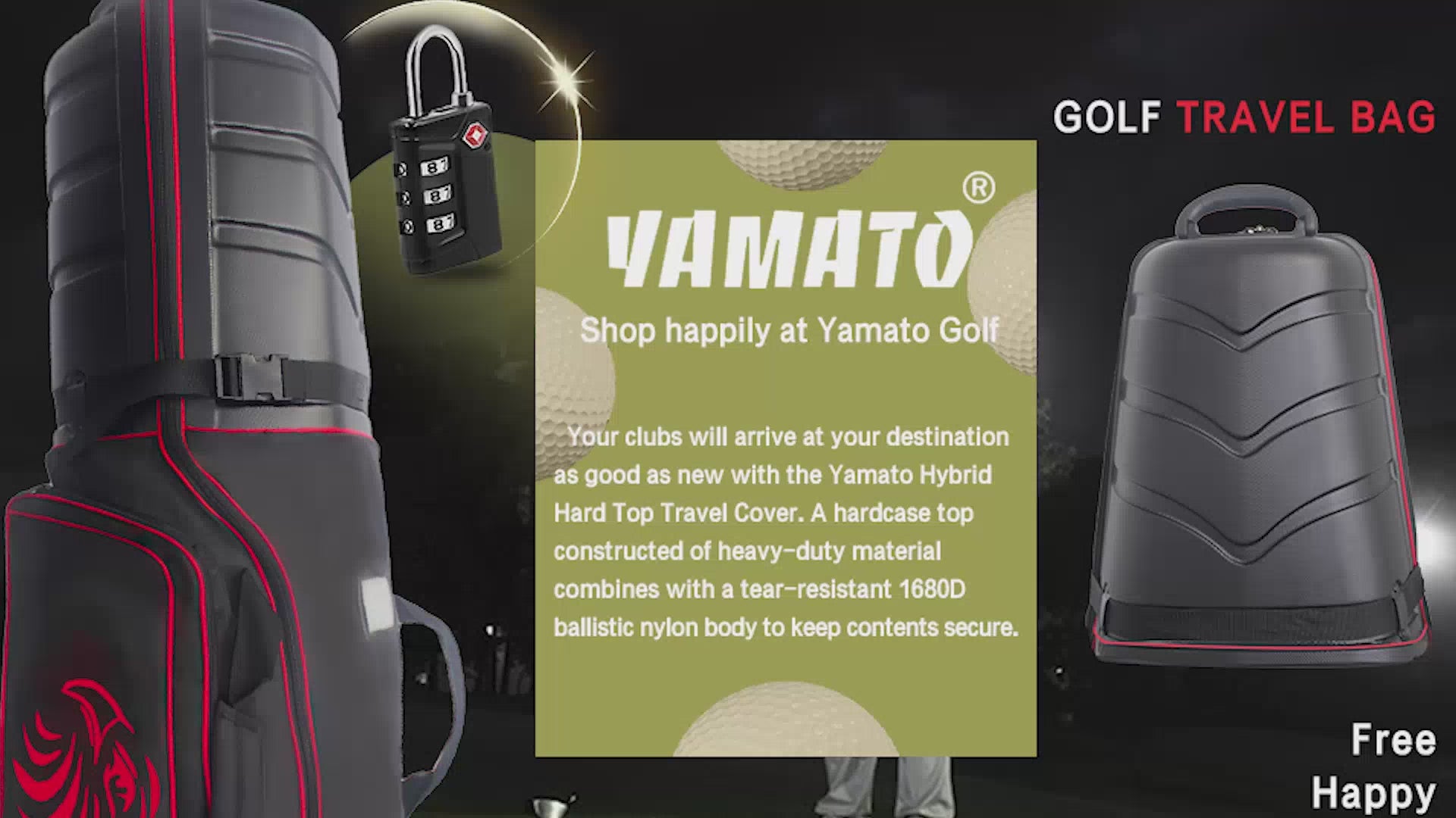 Yamato Golf Travel Bag-02 ABS Hard Shell Top