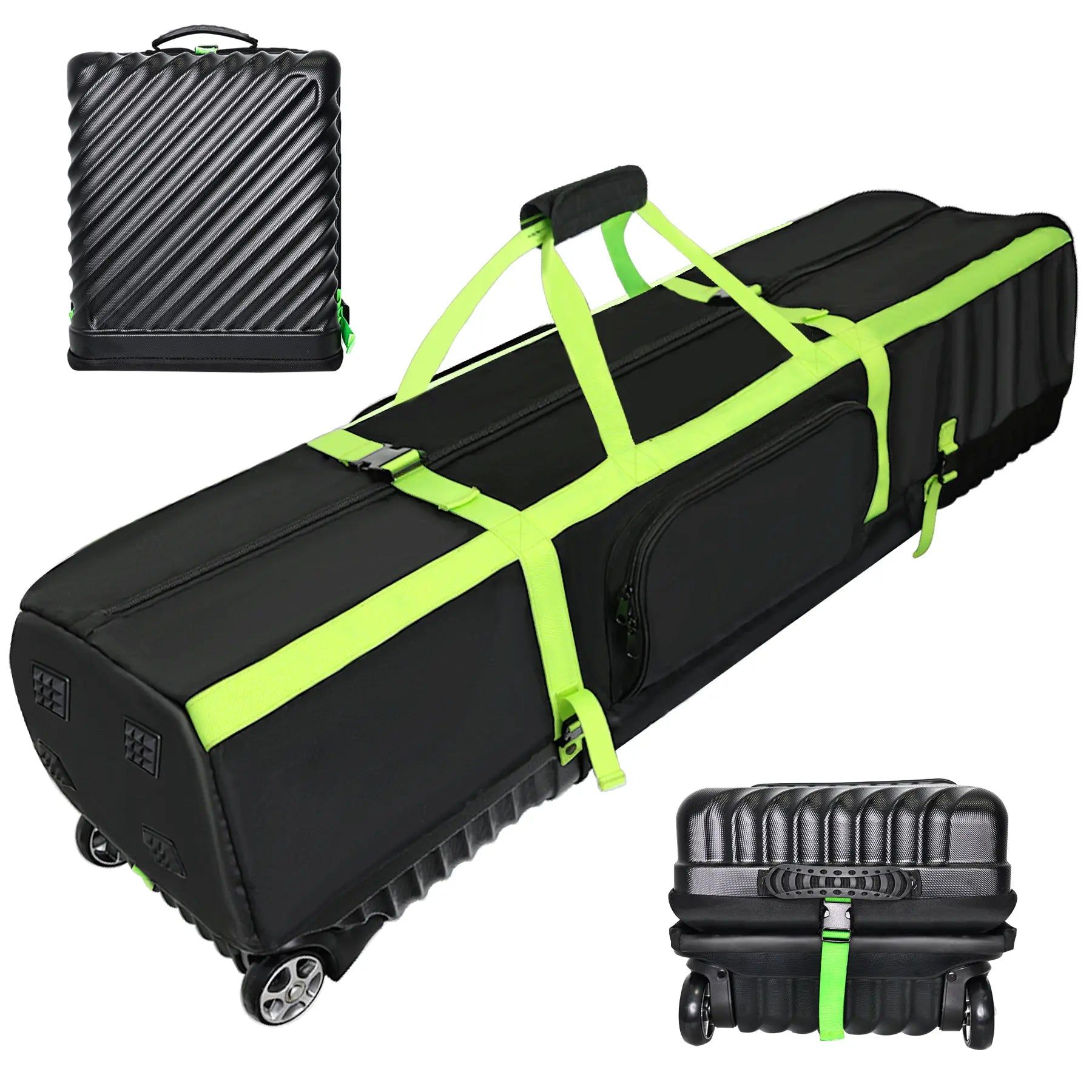 Yamato foldable hard shell golf travel case - TSA approved airline protection for golf clubs