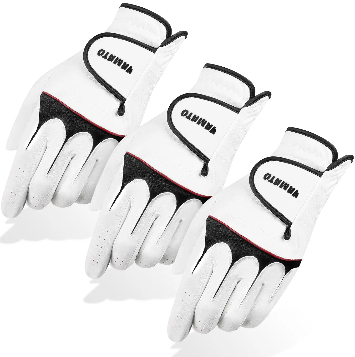 Yamato Golf Gloves Left Hand 3-Pack for Men