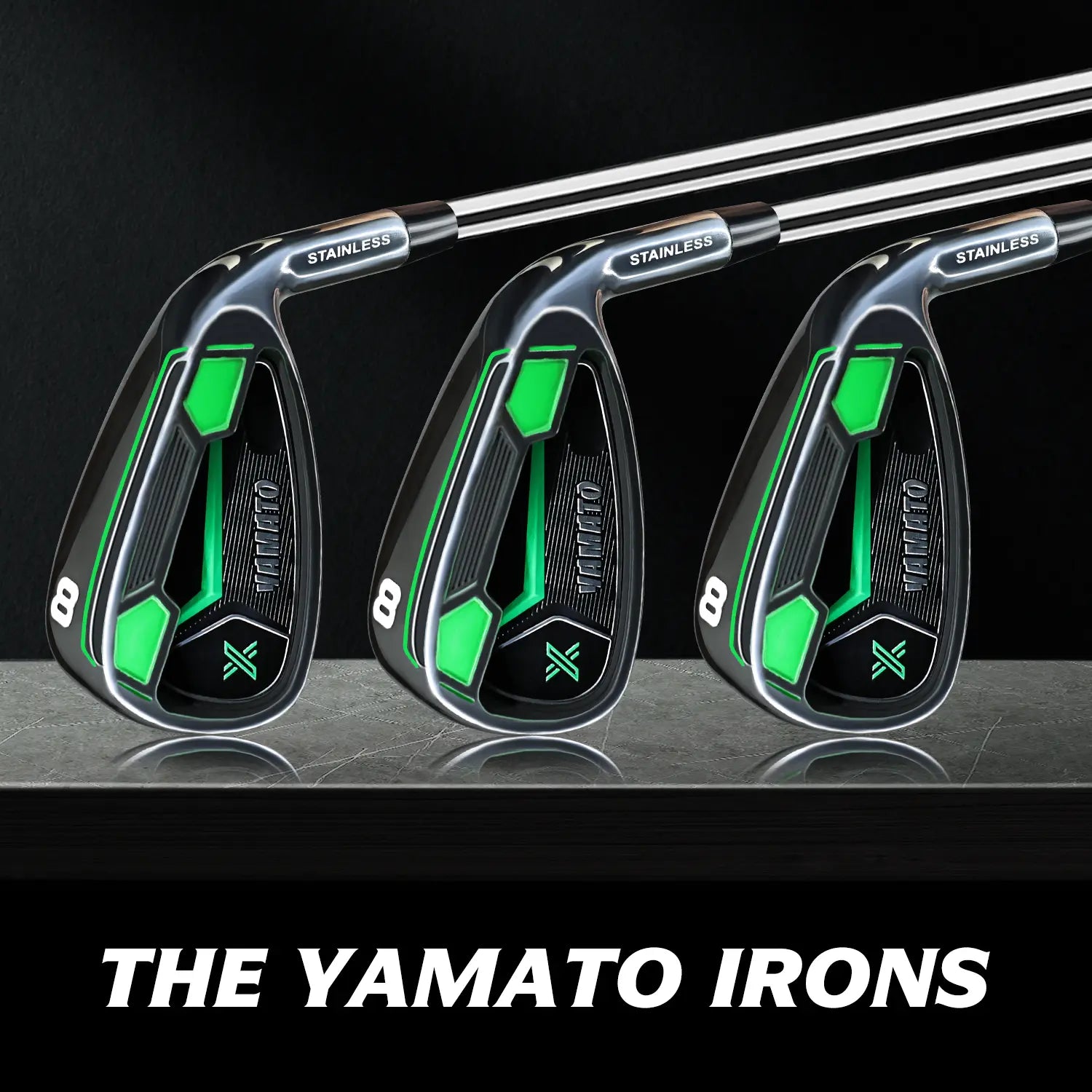 Close-up of Yamato Golf Iron Club Face Design