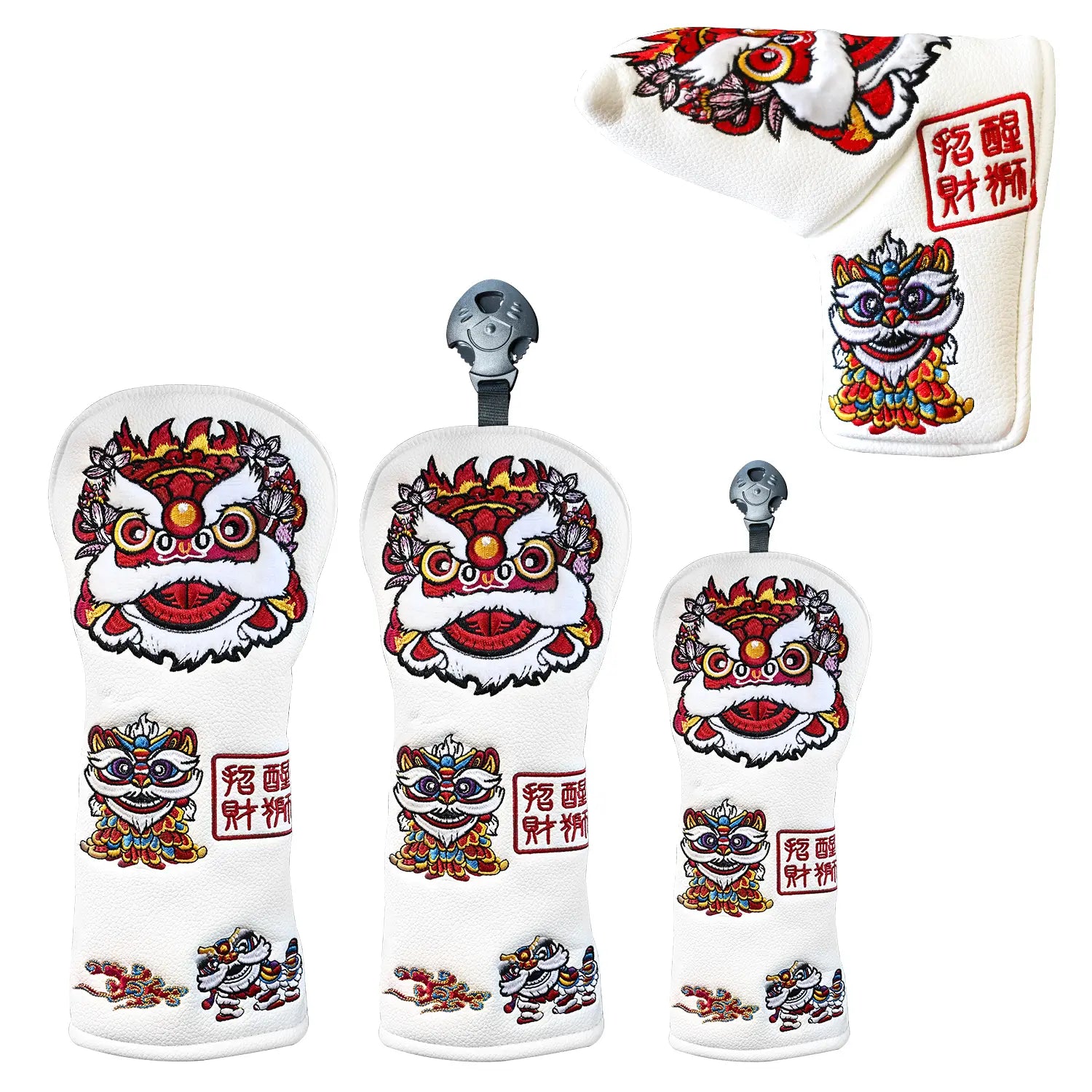 Display of Yamato white lion head cover 4-piece B-style arrangement