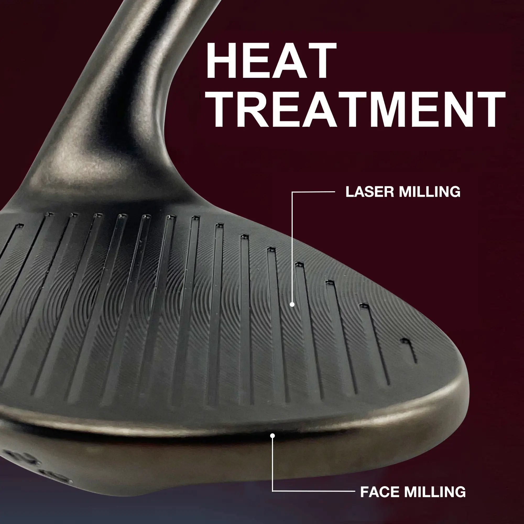 Precision Milled Face of Yamato Forged Wedge - Left Handed Golf Club Detail
