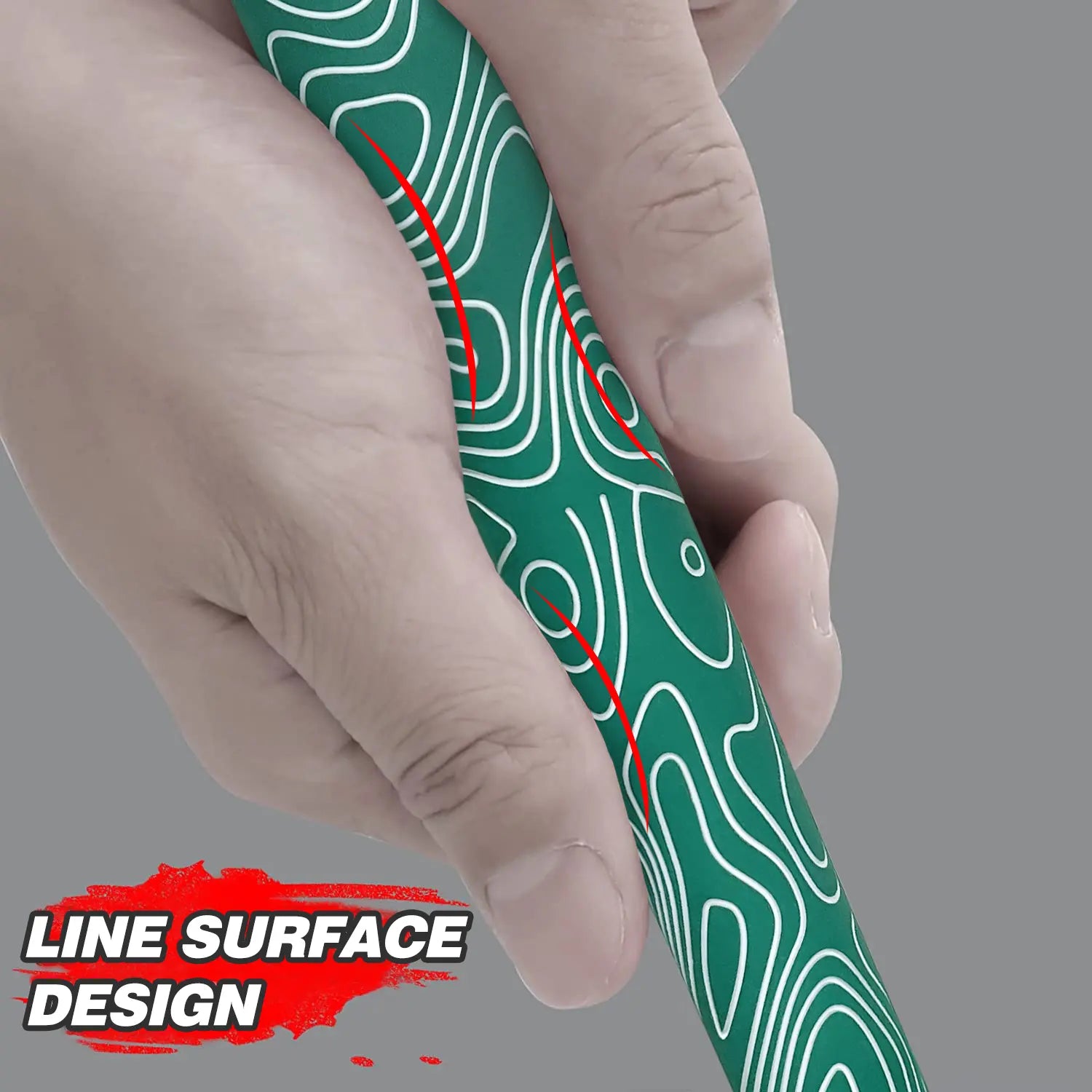 Texture detail of Yamato women's green white wave golf grips