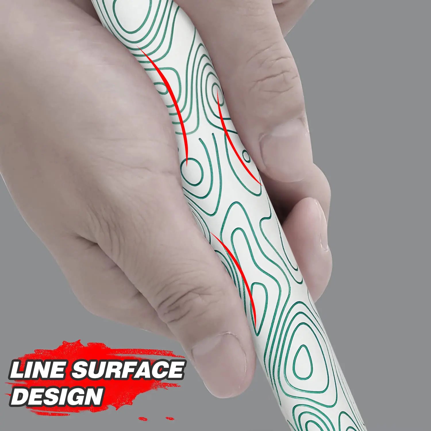 Texture detail of Yamato women's white green wave golf grips