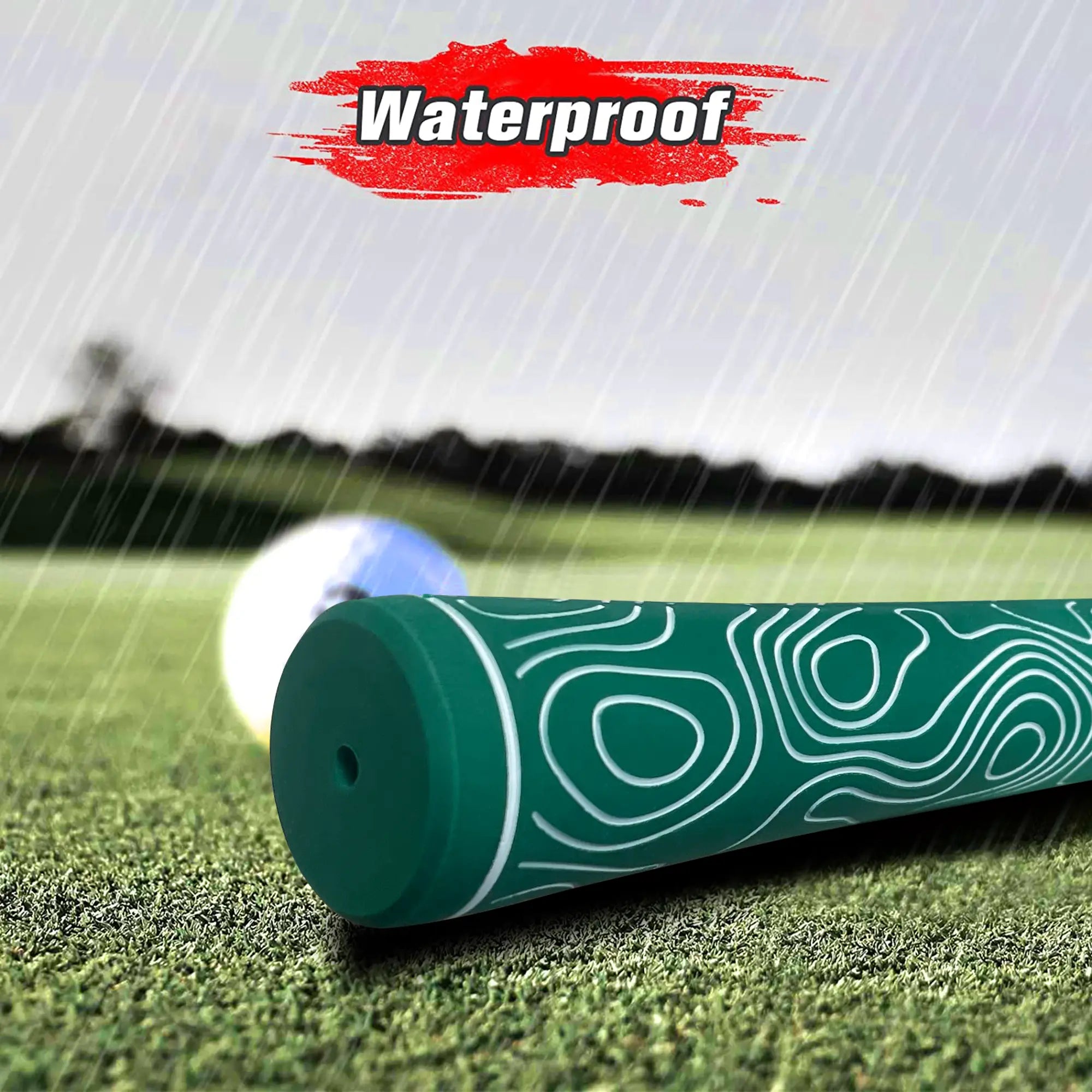 Yamato women's golf grip green white wave waterproof in rain