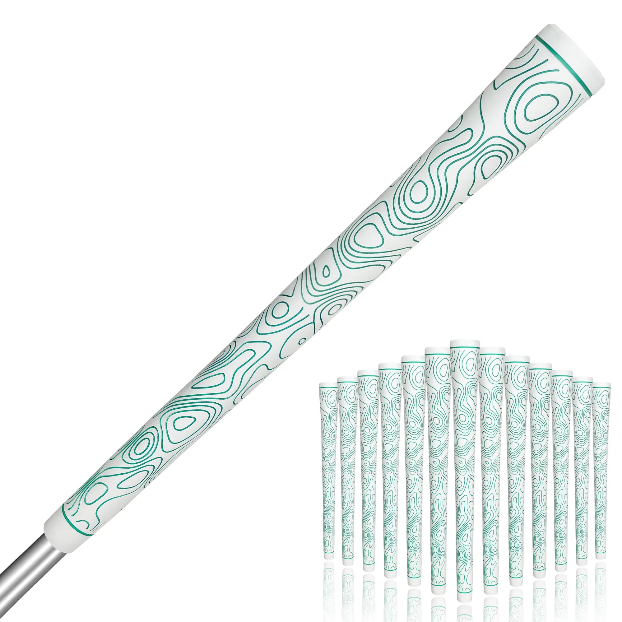 Yamato women's golf grip white green wave single display of the grip
